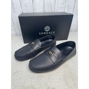 Authentic Versace Medusa Head Leather Loafers‎ Men's 43 With Box